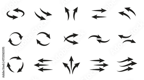 Arrow Icons Set Diverse Directional Symbols