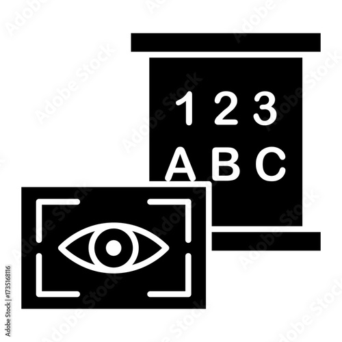 eye exam Solid icon