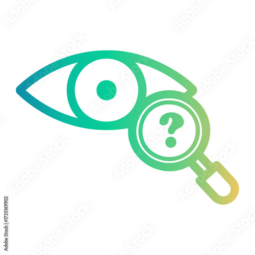 eye test Line Gradient Icon