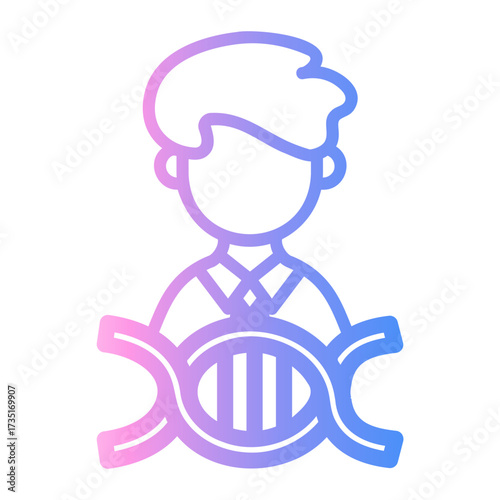 genetic Line Gradient Icon