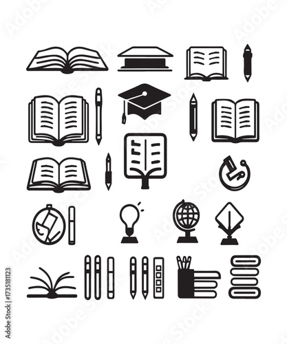 education icons set