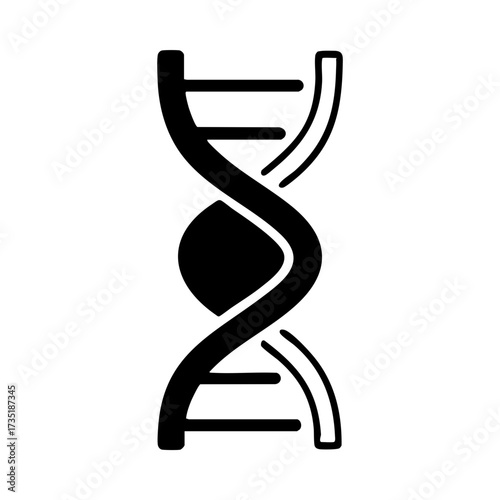 DNA helix icon for genetics and health