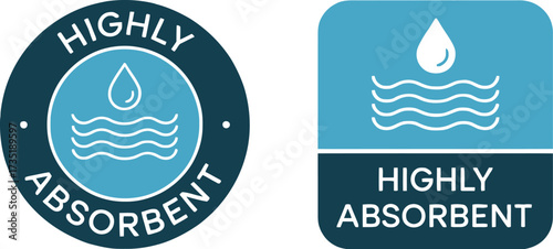 Highly absorbent material product label vector illustration
