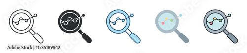 Market Research Icon Set Multiple Style Collection