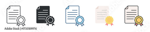 Patent Icon Set Multiple Style Collection