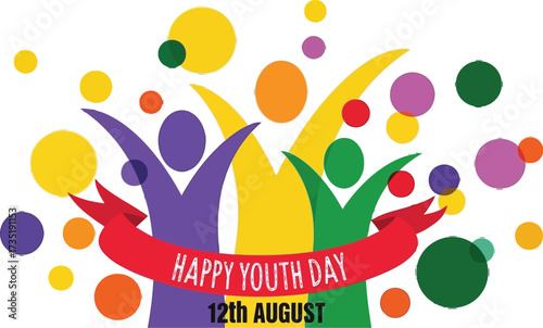 Celebrate the vibrant spirit of youth with this cheerful design, perfect for promotions, social media, and events honoring young people everywhere