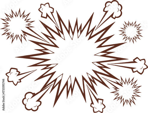 Cartoon explosion vector illustration with comic book style editable