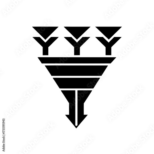 sales funnel arrows icon 