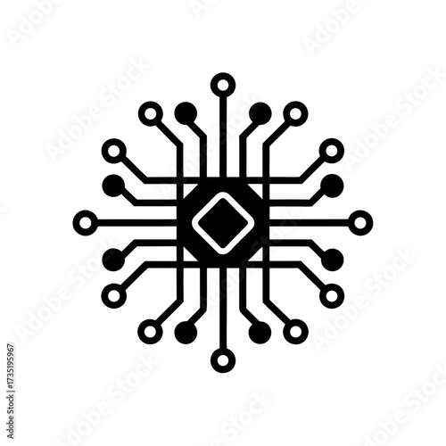 quantum computing circuit icon 