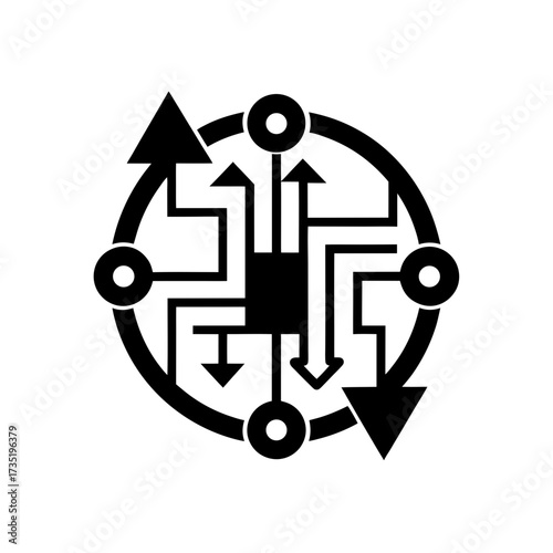 digital transformation arrows icon 