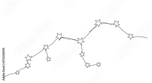 Minimalist Hand Drawn Constellation Graphic Perfect for Space and Astrological Themes