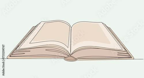 Conceptual illustration of an open book ready for text ideal for back to school projects