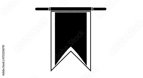 Simple black and white banner illustration on a white background offering versatile decorative