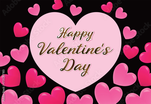 Happy Valentine's Day and hearts