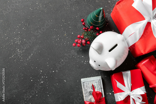 Composition with piggy bank...