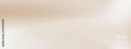 Minimalistic pearl cream banner with nacreous texture. Smooth pale ecru gradient and sandy waves in warm neutral illustration. Vector background.