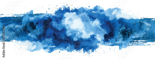 Watercolor Wave in Shades of Blue a Textured Illustration for Creative Projects and Graphic Design