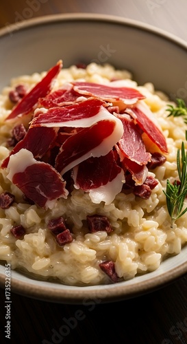 Delicious Risotto with Prosciutto - A Culinary Delight.