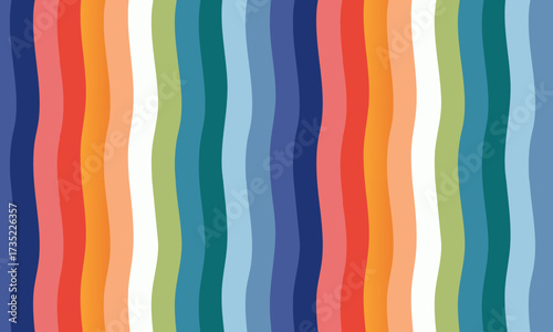 Hand-Drawn Irregular Vertical Wavy Stripes Pattern