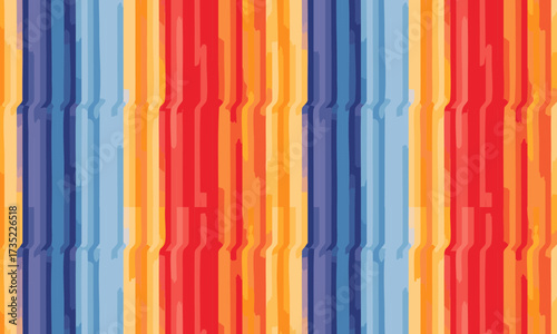Colorful Vertical Striped Pattern with Corrugated Texture