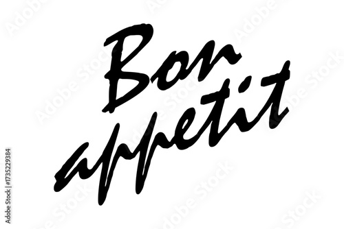 Bon appetit - Bon appetit 2 lettering calligraphy, typography, Calligraphic vector
