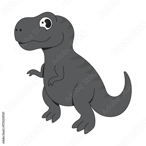 Tyrannosaurus rex Dinosaur Character Cartoon Icon Illustration