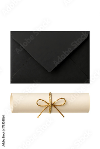 Black Envelope Elegance High quality Realistic image.