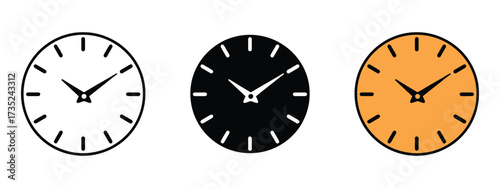 Clock icon vector. deadlines, schedules, or appointment reminders symbol. vector illustration.