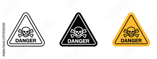 Danger icon vector. workplace safety, conveying danger, risk, and warning symbol. vector illustration.