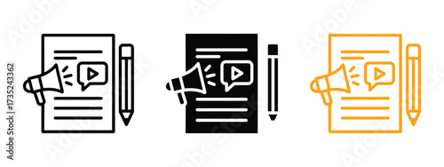 Content Marketing icon vector. social media, driving engagement and growth with compelling viral campaigns symbol. vector illustration.