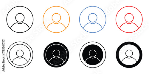 Profile photo icon vector. user interfaces and social media platforms showing inclusivity and customization options symbol. vector illustration.