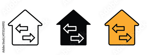 Property resale icon vector. logistics, real estate, or informational infographics symbol. vector illustration.