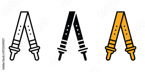 Shoulder strap icon vector. music store promotions and educational materials symbol. vector illustration.