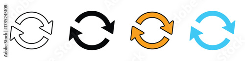 Update icon vector. updates and data synchronization symbol. vector illustration.