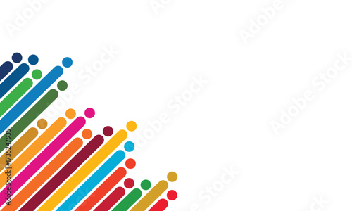 SDG Inspired Colorful Abstract Vector Background