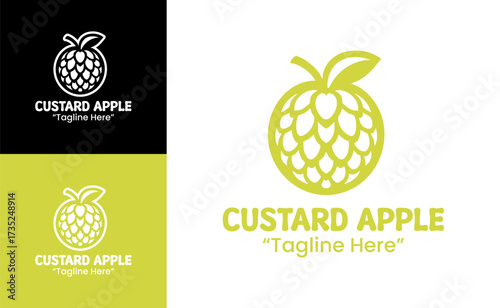 Custard Apple Logo Natural Farm Inspired Identity