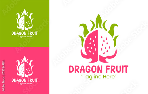 Dragon Fruit Logo Natural Farm Inspired Icon