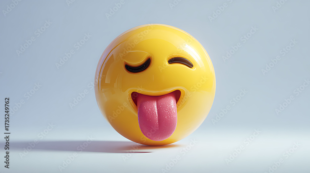 Fototapeta premium smiley face with naughty expressions 