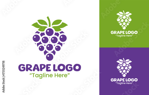 Elegant Grape Logo Emblem