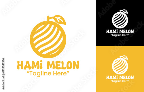 Hami Melon Logo Premium Healthy Lifestyle Emblem