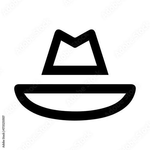 Minimalist Hat Outline Icon