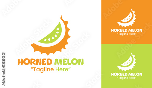 Horned Melon Logo Premium Healthy Lifestyle Emblem