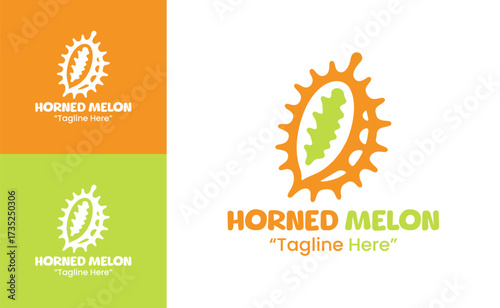 Horned Melon Logo Clean Creative Symbol for Cafe