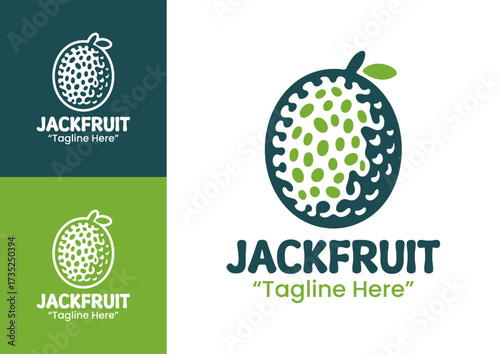 Jackfruit Logo Simple Clean Symbol for Cafe