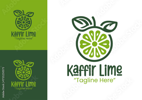 Kaffir Lime Logo Organic Fresh Food Branding