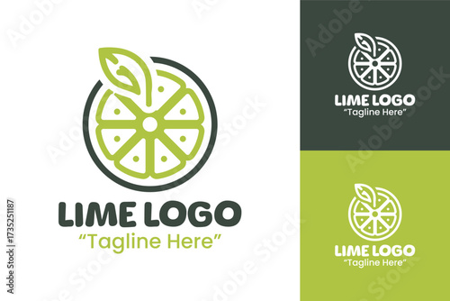 Lime Logo Premium Clean Cafe Branding
