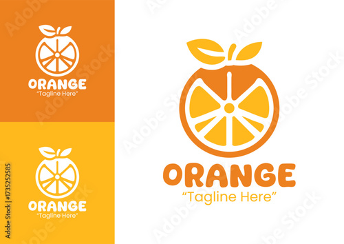 Orange Logo Clean Cafe Beverage Symbol