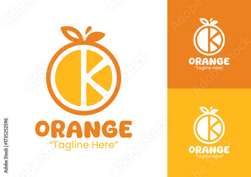 Orange Logo Premium Healthy Lifestyle Emblem