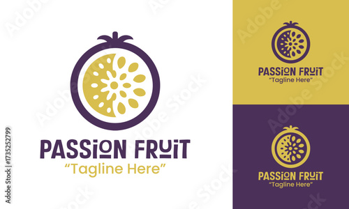Passion Fruit Logo Professional Creative Brand Design