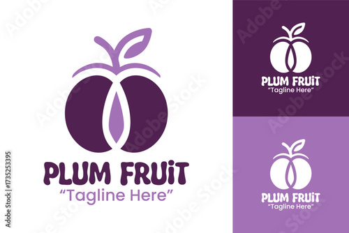 Plum Logo Organic Fresh Juice Branding
